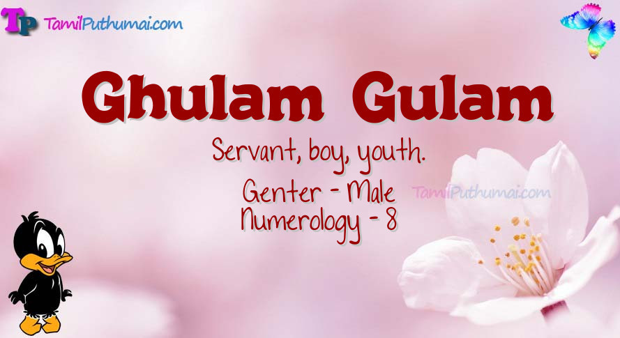 Ghulam  Gulam-babyname-meaning